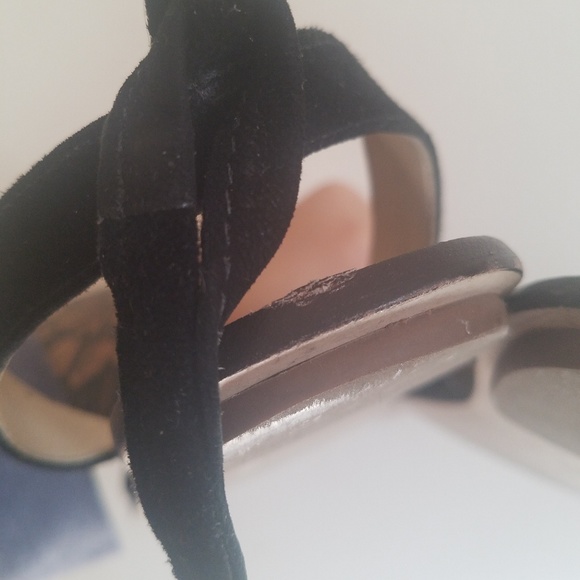 J. Crew Suede Ankle Wrap Sandals (9) - Picture 4 of 7